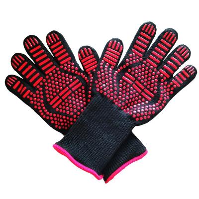 China 800degree Heat Resistant High Temperature Heat Resistant Gloves Grill Oven Grill BBQ Gloves for sale