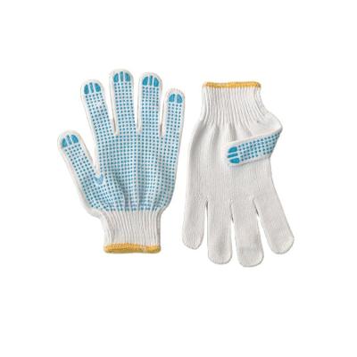 China Breathable Custom Design Cotton Gloves Knitting Machine Cow Grain Leather Working Gloves Cotton Gloves For Construction Guantes for sale