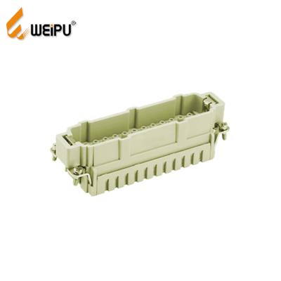 China WEIPU HAVE-010 16A 10PIN 830V power screw inserts porcelain cable joint strip rectangular connector with harting for sale