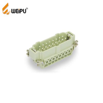 China WEIPU HE-016 16A 500V 6Pin Auto Power Lighting Metal Wire Electrical Socket for sale