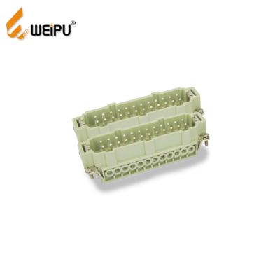 China Power WEIPU HE-048 Porcelain 16A 500V 48Pin Lighting Metal Female And Male High Voltage Connector for sale