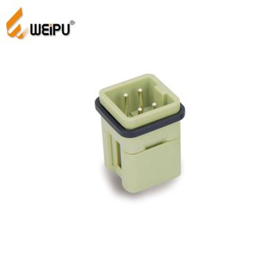 China WEIPU HA-004 10A 250V/400V 4Pin 5Pin Power Flat Cable Male Heavy Duty Industrial Power Connector for sale