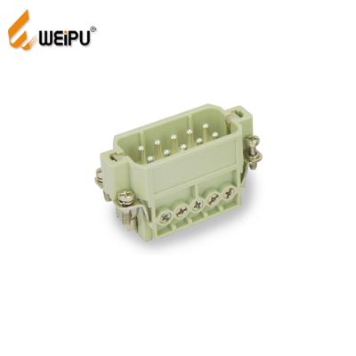 China WEIPU HA-010 16A 250V 10pin 11pin power duty speakon pin header female heaby connector for sale