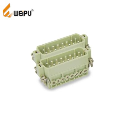 China WEIPU HA-032 32pin 16A 250V power female screw heaby speakon insulation cable connector for sale