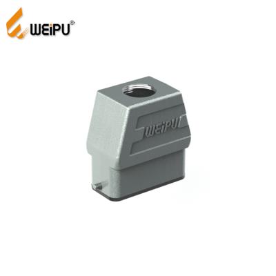 China Power WEIPU HA10A-PTH-2B IP65 Male Metal Hood Male Preinsulated Good Omens Aluminum Male Connector for sale