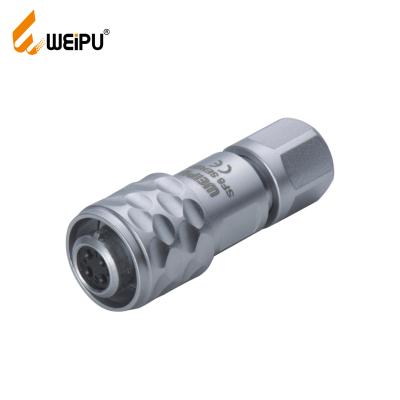 China Power WEIPU Series SF6 3A DC/AC Brass Cable Male Plug Push Pull Circular Connector for sale