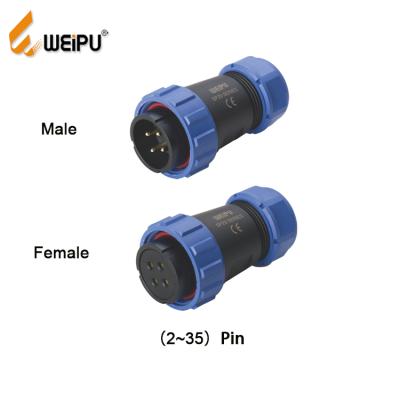 China SP29 Series Power SP2910 IP68 Waterproof Male Cable Threaded Plug 2/3/4 Pin Quick Connector for sale