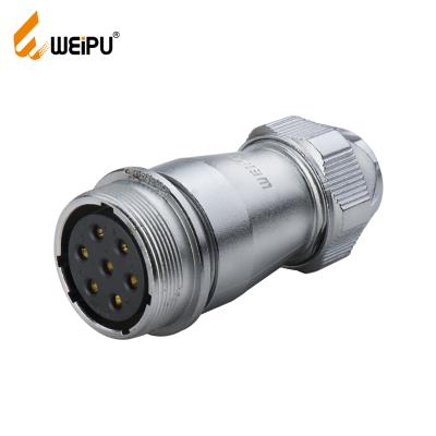 China Weipu ip67 WF32-ZE Power Pin 10 Pin AC Inline Connector Circular Receptacle 2 Connector for sale