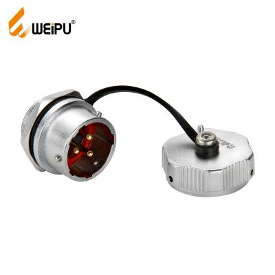 China Weipu WY28-ZM IP67 Waterproof Metal Connector Power Male Female Bayonet Receptacle With Front Fender for sale