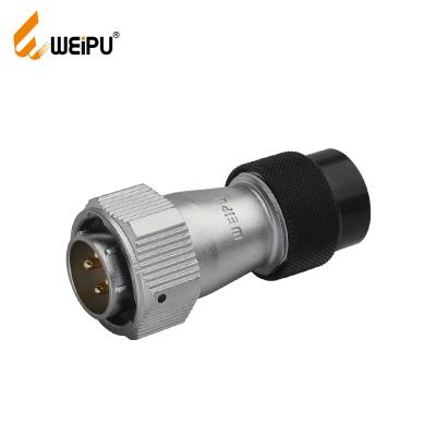 China Weipu WY28-TB IP55 Waterproof Outdoor Terminal Insulation Power Crimp Plug Weld Circular Connector for sale