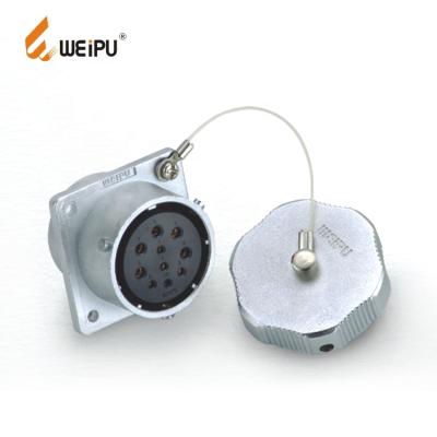 China Panel Flange Power Weipu WY-Z IP67 Waterproof Connector Female And Male Square Receptacle With Screw for sale