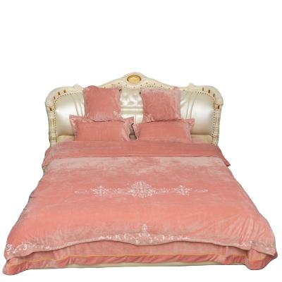 China Luxury high quality DE LUXE winter lambskin comforter cover for bed for sale