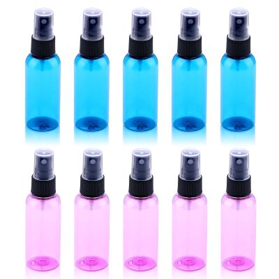 China Household Products Clear Plastic Spray Bottle Around 50ml Refillable Black Empty 100ml 150ml 200ml 250ml for sale