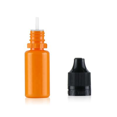 China oil etc. of E-liquild /E-Juice/Essential colored 10ml tpd 9mm plastic bottles with visible tamper cap high quality for sale