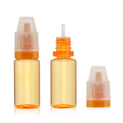 China Plastic Oil Etc Pet E-liquild /E-Juice/Essential 10ml e liquid cig juice bottles with white tamper proof cap for sale