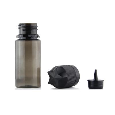 China 30ml Pet Eye Chemical Hot Selling Empty Black Squeeze Bottle With CSC Cap for sale