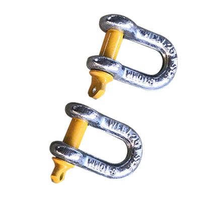 China Carbon Steel US Carbon Steel D Ring Type Bolt Forged Chain Shackle g210 for sale