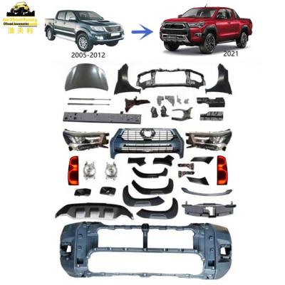 China New 2012 ABS Hilux VIGO 2004-2011 upgrade to hulix 2020 Rocco 2021body kit facelift kit for sale