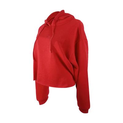 China Wholesale Breathable Simple 100% Cotton Women Grow Top Hoodie Sweatshirts Grow Hooded Hoodie Women for sale