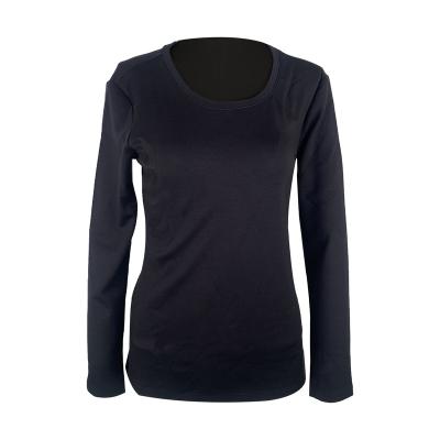 China Custom Made Breathable High Quality Casual Round Neck Winter Autumn Long Sleeve Plain T-Shirt for sale