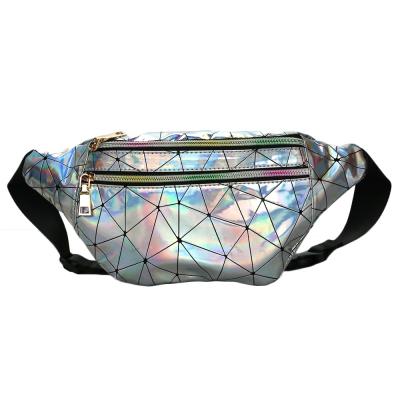 China Water Proof Waist Bag Laser Geometric Chest Fanny Pack Bag For Women for sale