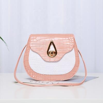 China High Quality Fashion Trendy Ladies Color Matching Round PU Cross Mini - Body Bag Student Office Worker Bag for sale