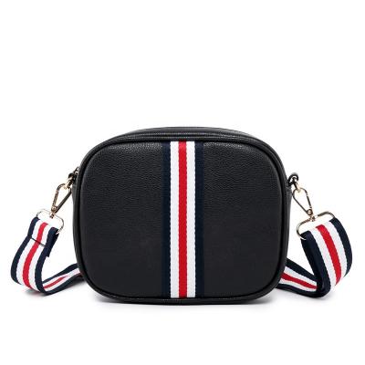 China PU Casual Ladies Bag Fashion Ladies Striped Ladies Bag Mini Small Oblique Cross - Body Bag for sale