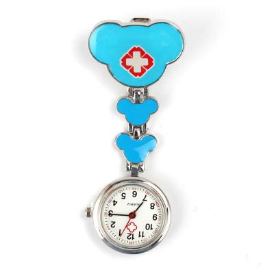 China Cute New Design Alloy Nurse Cartoon Mickey Personalized Metal Nurse Pocket Chest Watch With Clip for sale