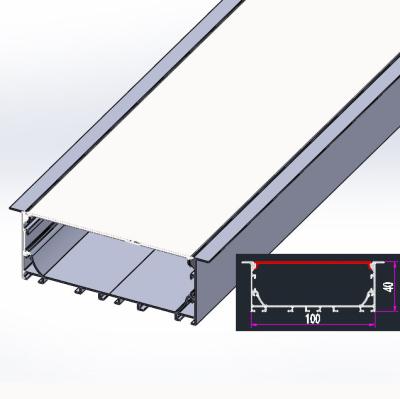 China Aluminum Panel Light LED Profiles 100*40 Aluminum Channel for sale