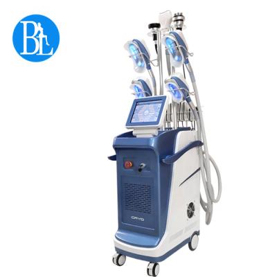 China Weight loss 5 handles 360fat releasing cryolipolysis lymphatic drainage slimming machine 4 handles can work at the same time. for sale