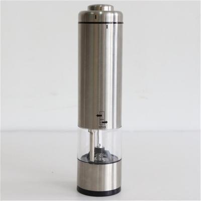 China Sustainable Electric Stainless Steel Salt And Pepper Mill With Light With Base for sale