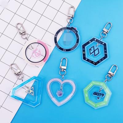 China Wholesale Kpop Bangtan Boys Blackpink GOT7 TWICE EXO 17 Plastic Acrylic Key Chain for sale