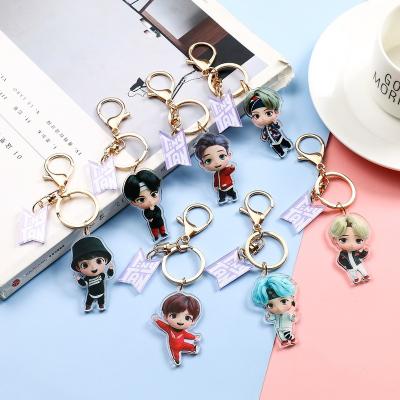 China TinyT Q Plastic Version Wholesale Kpop Bangtan Boys Acrylic Key Chain for sale