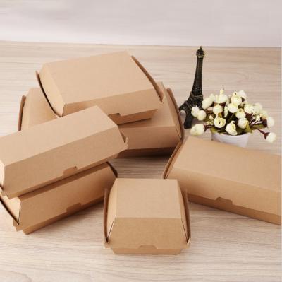 China Lovely Delicate Customize Disposable Snack Box Hamburger Food Packaging Box Paper Takeout Snack Box for sale