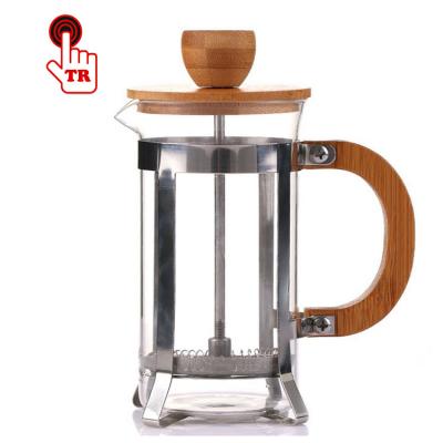 China Stocked Coffee Maker Wholesale Coffee Plunger Eco - Friendly Bamboo French Press for sale