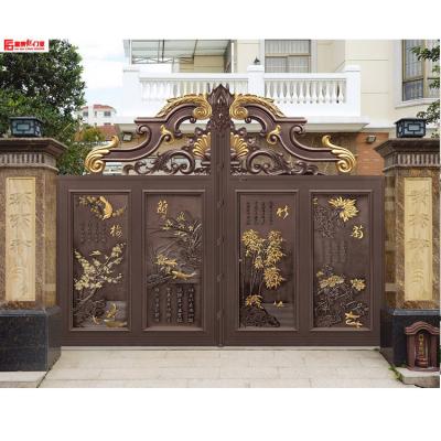 China Easily Assembled Luxury Villa Electric Gate Home Sliding Operator Yard Aluminum Gate for sale