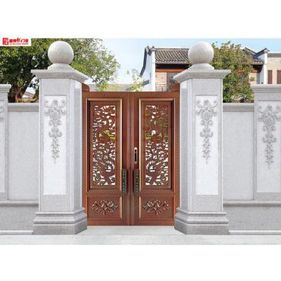 China Luxury Easily Assembled Custom Design Electric Gate Home Driveway Swing Yard Villa Aluminum Base Track for sale