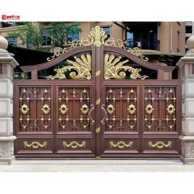 China Easily Assembled Door New Design Style Aluminum Hanging Single Folding European Garden Gate Made in China for sale