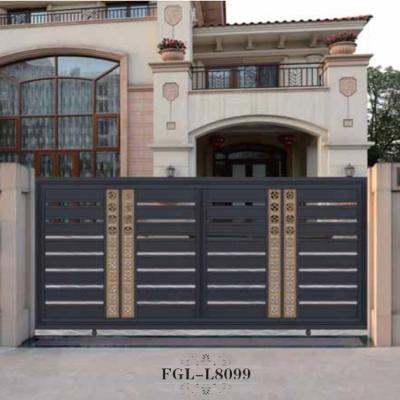 China Traditional aluminum design art aluminum door design for villa courtyard for sale