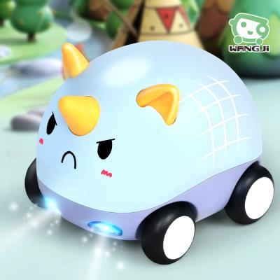 China Rubbing Toy Cute Stone Baby Cartoon Animals Deer Dinosaur Rhinoceros Rub Powered Cars Push and Go Car Toys for sale