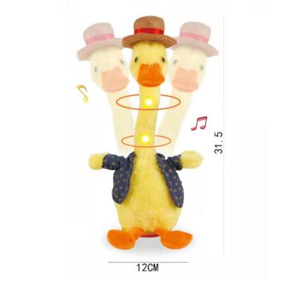 China Handsome & Comfortable Rechargeable Dancing and Singing Recording Twisting and Swinging Plush Electric Music Talking Toys for sale