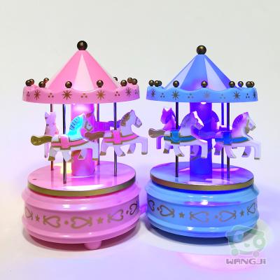 China 2021 Eco-friendly Hot Sale Cake Decorations Carousel Music Box for sale