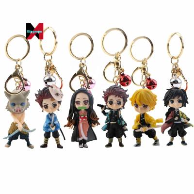 China 2022 New Arrival Cartoon Toy Kimetsu No Yaiba Anime Demon Slayer Keychain PVC Action Figure Keychain Model For Fits for sale