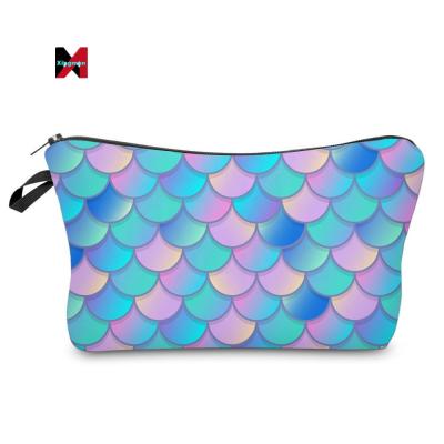 China High Quality Mermaid Scales Makeup Bag Cosmetic Bags Toiletry Bag Canvas Zipper Makeup Pouch Daily Storage Women Pinch for sale