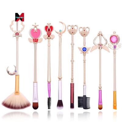 China Angular Blush Cartoon Anime Sailor Moon Makeup Brush Set Magic Makeup Anime Fan Collection Of 8 Pcs Stick Brushes for sale