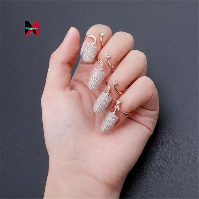 China 2021 New Product Ideas Most Popular Items Trendy Fashion Gold Plated Nail Diamond Rings Jewelry Women for sale