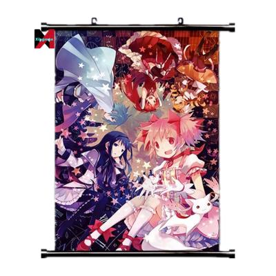 China 2022 Magica Akemi Homura Kaname Madoka Anime Three Kings Gift Shop Puella's New Hanging Poster With Plastic Wall Scroll for sale