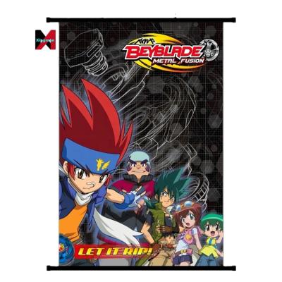 China 2022 New 4 Size 17 Design Cartoon Modern Drawing Pictures Print Beyblade Anime Wall Scrolls Posters With Canvas Materials for sale