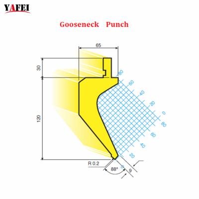 China Deep Profile Metal Punches Designed Gooseneck Press Brake Tooling for sale