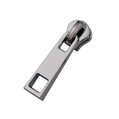 China Wholesale Custom Fancy Zipper Pull Puller Metal Logo Zipper Puller Slider Slider #5 Head Nickel Free for sale